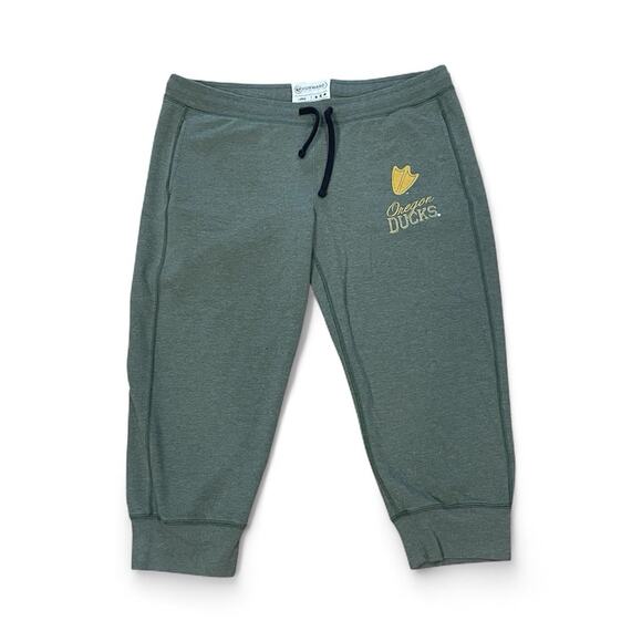 NCAA Oregon Ducks Women's Sz Large '47 Forward Stride Green Capri Pants College - Picture 2 of 14